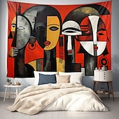 tanie gobeliny artystyczne-obraz olejny afrykańskie kobiety wiszące gobelin wall art duży gobelin mural wystrój fotografia tło koc kurtyna strona główna sypialnia dekoracja salonu