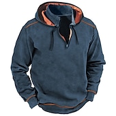 levne pánské základní mikiny s kapucí-Pánské Kapuce Taktická mikina s kapucí Taktická Černá Armádní zelená Námořnická modř Šedá Kapuce Bez vzoru Sporty a outdoor Denní Dovolená Šik ven Chladný Na běžné nošení Jaro &amp; podzim Oblečení