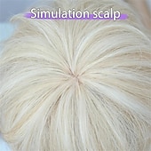 voordelige Synthetische trendy pruiken-korte blonde pruik shaggy gelaagde jaren 80 mul pruik pixie-cut pruik met pony krullend synthetisch natuurlijk nep haar vervangende pruiken voor vrouwen dagelijks feest cosplay kostuum gebruik