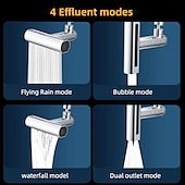 economico Accessori per rubinetti-accessorio rubinetto a cascata, rubinetto da cucina a cascata rubinetto universale da cucina per bagno multifunzione 4 in 1 filtro testa spruzzatore girevole a 360 gradi
