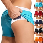 abordables maillot de bain boxer homme-short de bain pour homme maillot de bain séchage rapide avec doublure en filet short de bain cordon de serrage poche zippée bas respirant - natation surf plage sports nautiques couleur unie printemps
