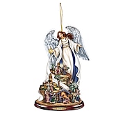 voordelige Kerstboomversieringen-kerstboomversiering, kerstman 2d acryl hangende ambachten autohanger kerstcadeau woondecoratie