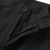 abordables Chinos-Homme Pantalon Chino pantalon été Pantalons décontractés Zippé Plein Confort Respirable Casual du quotidien Vacances Mode basique Noir Kaki