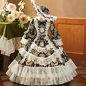 economico Vestiti-Gotico Rococò Ispirato al vintage Vestito Costume da festa Mascherata Principessa Shakespeare Tinta unica Abito da ballo Costume Ragazze Reale Halloween Carnevale Giornata universale dell'infanzia