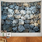 Недорогие пейзаж гобелен-Винтажный 3d большой настенный гобелен, художественный декор, одеяло, занавеска, скатерть для пикника, подвесная домашняя спальня, гостиная, украшение для общежития, кирпичный камень