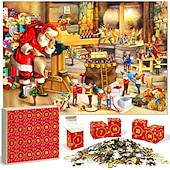 cheap Advent Calendar-Jigsaw Puzzle Advent Calendar 2024-1008 Pieces Jigsaw Puzzle for Adult Kids,24 Days Countdown Calendar,The Birth of Jesus,Family Game Puzzle,Christmas Gift Idea for Teens
