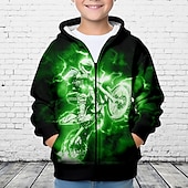 tanie Wizja 3D i geometria chłopca-Chłopcy 3d samochód bluza z kapturem płaszcz odzież wierzchnia długi rękaw 3d nadruk jesień zima moda streetwear fajny poliester dzieci 3-12 lat na zewnątrz na co dzień codzienny regularny krój