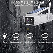 economico Videocamere di sorveglianza per esterni-60 angolo regolabile del pannello solare 1080p full hd telecamera ad energia solare telecamera ip wifi wireless telecamera per visione notturna impermeabile telecamera di sicurezza solare telecamera