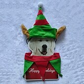 billige julegaver til kjæledyr-Hunder Katter Bandana og hatt til hund Julekostyme Juleantrekk Mote Fest Vinter Pustende Myk Vaskbar Bekvem Jul Jul utendørs Fritid / hverdag Bichon Frisé Pommeran ungt kjæledyr Sommerfugl Small