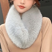 abordables Chales de piel-Bufandas de Mujer Estilo lindo Bufandas Sin Mangas Piel Sintética Velos de Boda Con Color Puro Para Diario Primavera