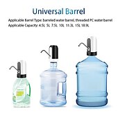 abordables Électroménager-Pompe à bouteille d&#039;eau 1 pièce, pompe à bouteille d&#039;eau électrique, pompe à eau potable automatique rechargeable par USB pour bouteilles universelles de 3 à 5 gallons, distributeur d&#039;eau de camping portable