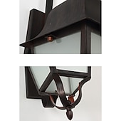abordables appliques murales extérieures-Applique murale LED luminaire e27 applique murale antique ip65 étanche antirouille en aluminium verre lanterne applique lanterne cour jardin balcon villa lumières décoratives 110-240v