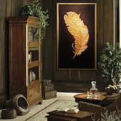 tanie Obrazy z martwą naturą-Handmade ręcznie malowany obraz olejny wall art nowoczesne abstrakcyjne pióro martwa natura krajobraz dekoracja wnętrz walcowane płótno bez ramki nierozciągnięte