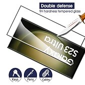 お買い得  サムスン用保護フィルム-2 PCS スクリーンプロテクター 用途 サムスンのギャラクシー S24 Ultra Plus S23 S22 S21 S20 Ultra Plus FE S10 Note 20 Ultra 10 Plus Note10 Lite 強化ガラス 硬度9H 気泡防止 指紋防止 ハイディフィニション(HD) 3Dタッチ対応