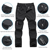 halpa Housut ja shortsit-Naisten Vaellushousut Kesä Ulko- Hengittävä Vedenkestävä Nopea kuivuminen Kevyt Housut Alaosat Joustava vyötärö Vetoketjullinen tasku Violetti Musta Spandex Metsästys Kalastus Kiipeily M L XL XXL XXXL