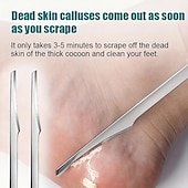 abordables Soins Personnels &amp; Santé-Couteau à pied en acier inoxydable, dissolvant de peaux mortes, rasoir à ongles d&#039;orteils, couteau de pédicure, râpe à callosités, outil de soins des pieds