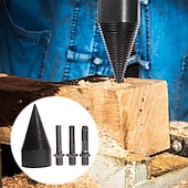 economico set di punte da trapano-Spaccalegna punta da trapano spaccalegna tritare strumento per spaccare il legno spaccalegna a cono frantumatore demolitore per legna da ardere 45 mm (1,73 pollici)