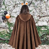 levne Pláště a pláštěnky-Retro Středověké Renesanční Pláštěnka plášť s kapucí Čerodějnice Pirát Viking Dámské Keltské Viking Fantazie předvečer Všech svatých Karneval Plesová maškaráda Párty LARP Dospělé Přehoz Celý rok
