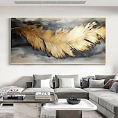 tanie Obrazy z martwą naturą-Handmade ręcznie malowany obraz olejny wall art nowoczesne abstrakcyjne pióro martwa natura krajobraz dekoracja wnętrz walcowane płótno bez ramki nierozciągnięte