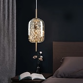 tanie Światła wysp-Żyrandol z kryształkami gipsowymi, metalowy, led, globle design, lampa wisząca, nordycki, luksusowy, nowoczesny, kreatywny, wiszący bar, sypialnia, lampka nocna, gabinet, lampa wisząca