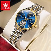 olcso Mechanikus órák-OLEVS Női Mechanikus óra Luxus Divat Üzlet Karóra Csontváz Automatikus önfelhúzós Tourbillon Fénylő ötvözet Néz