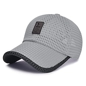 baratos Boné de beisebol masculino-Boné de beisebol masculino boné de caminhoneiro unissex verão respirável chapéu de malha cheia preto azul marinho carta fitness resistente a ultravioleta esportes ao ar livre