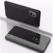 abordables Carcasas Samsung-teléfono Funda Para Samsung galaxia S24 S23 S22 S21 S20 Ultra Plus FE A54 A34 A14 A72 A52 A42 A71 A51 A31 Note 20 Ultra 10 Plus S25 Ultra Funda Completa con Soporte Espejo Activación al abrir
