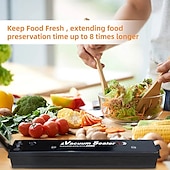 abordables Électroménager-Machine de scellage sous vide automatique-gardez les aliments frais plus longtemps avec 10 sacs gratuits voyants LED &amp; système d&#039;étanchéité à l&#039;air