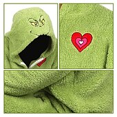 billiga Matchande familjepyjamas-jultomten Grönt monster lurvigt Familj jul pyjamas Nattkläder Julpyjamas Herr Dam Pojkar Flickor Jul Cosplay kostym Barn Vuxna Jul Maskerad julafton Jul Fest Onesie