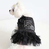 billiga Klänningar-Hund Katt Klänningar Mode party Vinter Mjuk Tvättbar Bekväm Utomhus Födelsedag Hundkläder for Bichon Frisé Pudel Pommeran valpen eller det lilla husdjuret Fjäril