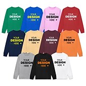 economico abbigliamento su misura da uomo-camicia unisex personalizzata a maniche lunghe in cotone 100% girocollo, primavera&amp;amp; top autunnali nero bianco giallo blu grigio