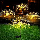 ieftine Lumini de cale și lanterne-1 buc 3 W Lumini Solare LED Lumini și felinare ale căii Alimentat solar Crăciun decor de nunta Alb Cald Alb Rece Albastru 5 V 200/150/120/90 LED-uri de margele