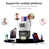 cheap Outdoor IP Network Cameras-2MP Dual Lens Security WIFI Camera Outdoor V380 Pro Smart Home Waterproof Wireless Speed Dome CCTV Camera Auto Tracking