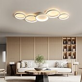 economico Lampade da soffitto-plafoniera a led dimmerabile design circolare moderno lampadario a sospensione in metallo 5 teste lampada a sospensione a led plafoniera a sospensione creativa in nero per soggiorno ristorante bar