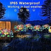 ieftine Lumini de cale și lanterne-1 buc 3 W Lumini Solare LED Lumini și felinare ale căii Alimentat solar Crăciun decor de nunta Alb Cald Alb Rece Albastru 5 V 200/150/120/90 LED-uri de margele