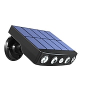 economico elettrodomestici-1/2 confezione da 4000 W lampada da parete solare girevole a LED per esterni impermeabile girevole 270 grandangolo pir sensore di movimento del corpo umano con staffa adatta per illuminazione stradale