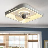 preiswerte Dimmbare Deckenleuchten-Deckenventilator mit Licht, dimmbar, 48 cm, Macaron, mehrfarbig, 360-Grad-Kopfschütteln, 6 Windgeschwindigkeiten, moderner Deckenventilator für Schlafzimmer, Wohnzimmer, ca &amp; Fernbedienung 110-240V