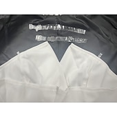 Χαμηλού Κόστους φορμάκια για πάρτι-Γυναικεία Κανονικό Φόρμες Κομψό Συμπαγές Χρώμα Αμάνικο Στράπλες Ψηλή Μέση Γάμου Δρόμος Κανονικό Λευκό Ρουμπίνι Φθινόπωρο