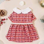 abordables Robes-Chien Chat Robe Mode Mignon Hiver Doux Lavable Confortable Noël Extérieur Halloween Décontracté Quotidien Vêtements pour Chiens for Bichon Frisé Caniche Spitz Nain Bébé Animal Papillon