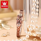economico Orologi al quarzo-Regalo per la Festa della Mamma OLEVS per donne orologio al quarzo orologio creativo minimalista alla moda orologio casual impermeabile orologio con cinturino in acciaio inossidabile