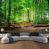 billiga Skogstapet-skog landskap gobeläng väggkonst stor gobeläng väggmålning dekoration fotografi bakgrund filt gardiner hem sovrum vardagsrum dekoration