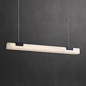 abordables Suspension-led pendentif lumières ligne desin marbre cuisine moderne foyer entrée luminaires plafond suspendu globe sur table blanc chaud 110-240v