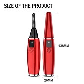 رخيصةأون الحلاقة و إزالة الشعر-أداة تجعيد الرموش الساخنة، شاشة LCD قابلة لإعادة الشحن عبر USB لتجعيد الرموش، مستشعر درجة الحرارة الطبيعي، تسخين سريع، آمن يدوم طويلاً، خالي من المتاعب