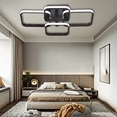 economico Lampade da soffitto con dimmer-Plafoniere design a 4 luci 58 cm forme quadrate led alluminio gel di silice plafoniera moderna camera dei bambini in stile nordico luci camera da letto 110-120 v 220-240 v