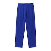 お買い得  スウェットパンツ-男性用 スウェットパンツ ワイドレッグスウェットパンツ ジョガー ズボン ストレートレッグスウェットパンツ ドローストリング 弾性ウエスト サイドボタン 平織り 履き心地よい 高通気性 アウトドア 日常 お出かけ ファッション カジュアル ブラック ホワイト