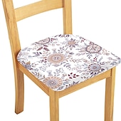abordables Couverture de chaise de salle à manger-Housse de chaise de salle à manger housse de siège de chaise extensible en daim hydrofuge doux uni couleur unie durable lavable protecteur de meubles pour salle à manger fête