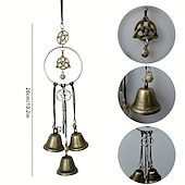 baratos Espanta-espíritos-1 peça, sinos de bruxa, presentes de decoração de bruxaria, parede pagã mágica, maçaneta decorativa de porta de casa, runas de bruxas, suprimentos de altar wiccan