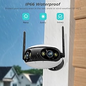 Χαμηλού Κόστους Κάμερες Υπαίθριου Δικτύου IP-4mp πανοραμική ευρεία γωνία θέασης 180 εξωτερική κάμερα παρακολούθησης wifi νυχτερινή όραση προστασία ασφαλείας cctv