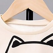 preiswerte Mädchen 3D Tiere-Mädchen 3D Katze Pullover Langarm 3D-Druck Herbst Winter Modisch Strassenmode bezaubernd kinderkleidung 3-12 Jahre Rundhalsausschnitt Outdoor Casual Täglich Regular Fit
