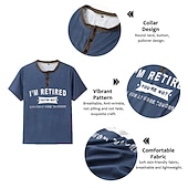 abordables Drôle-T-shirt Henley à manches courtes pour hommes drôle 'Je suis à la retraite vous ne l'êtes pas amusez-vous au travail demain' T-shirt d'humour de travail et de bureau
